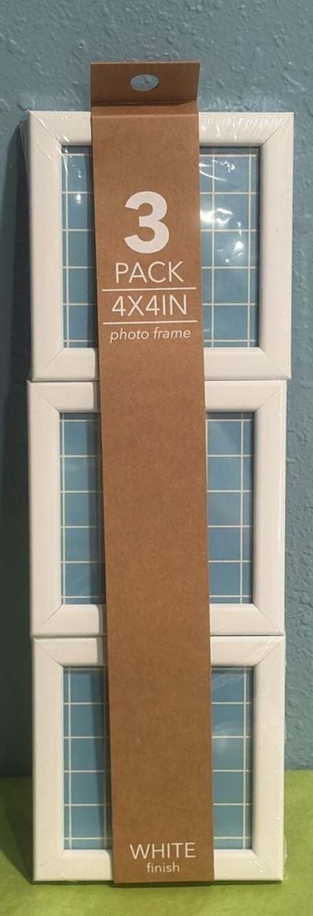 Harbortown 3-Pack White 4x4 Inch Photo Picture Frames Home Decor Set New
